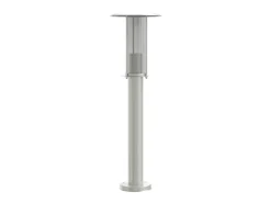 Juego de 3 lámparas de pie de exterior plateadas 60 cm acero inoxidable Plata 02_0042560