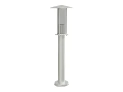Juego de 3 lámparas de pie de exterior plateadas 60 cm acero inoxidable Plata 02_0042560