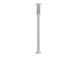 Juego de 3 lámparas de pie de exterior plateadas 100 cm acero inoxidable Plata 02_0042555