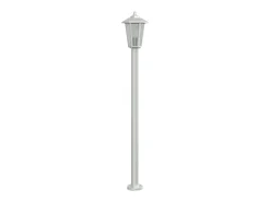 Juego de 3 lámparas de pie de exterior plateadas 120 cm acero inoxidable Plata 02_0042557