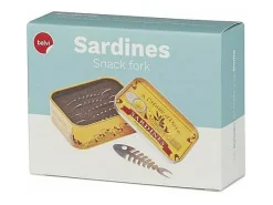 Juego de 6 picos de aperitivo de peltre Sardinas