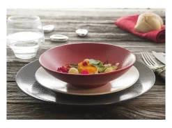 Juego de 6 Platos de Postre Stone Rojo 20 cm - Colección Médard de Noblat