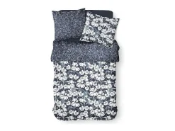 Juego de cama - 260 x 240 cm - Azul marino Estampado de flores
