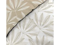 Juego de Cama 3 Piezas Malia 260x240 cm 100% Algodón Beige Natural Reversible Oeko-Tex