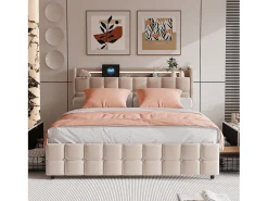 Juego de cama de 3 piezas, incluye 2 fundas de almohada (80 x 80 cm), 1 sábana bajera (140 x 200 cm) + 1 funda nórdica (140 x 210 cm), Blanco + Rosa, poliéster