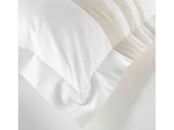Juego de cama de algodón con acabado de lino 240 x 220 cm