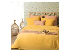 Juego de cama de gasa de algodón liso 240 x 220 cm