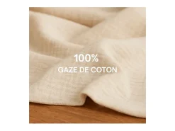 Juego de cama gasa de algodón arena 240 x 260 cm