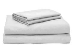 Juego de cama 150x190cm| PIKOLIN HOME| 100% Algodón| 4 piezas| Blanco