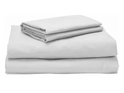 Juego de cama 90x190cm| PIKOLIN HOME| 100% Algodón| 4 piezas| Blanco