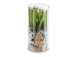Juego de Cubiertos Purity 24 piezas Verde con Cesta de Acero Inoxidable