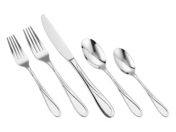 Juego de Cubiertos SucceBuy Juego de Cubiertos de Acero Inoxidable de 45 Piezas, para 8 Personas, para Utensilios de Cocina.