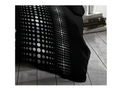 Juego de edredón de microfibra 220 x 240 cm y 2 fundas de almohada 63 x 63 cm Negro