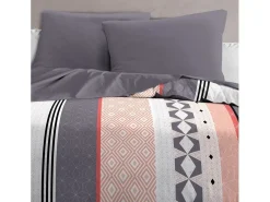 Juego de edredón de microfibra - 1 funda nórdica de 220 x 240 cm + 2 fundas de almohada de 63 x 63 cm - Azul