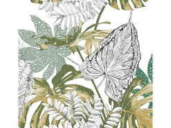 Juego de edredón estampado jungla dorada 240 x 220 cm