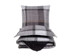Juego de funda de edredón 240x220 cm+ 2 fundas de almohada 63x63cm de satén de algodón "Dunloe"