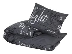 Juego de funda nórdica algodón negro 220x240 cm ES309016