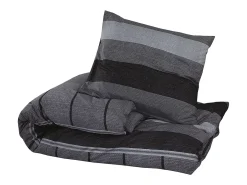 Juego de funda nórdica algodón gris oscuro 220x240 cm ES834031