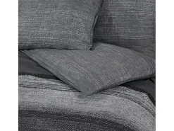 Juego de funda nórdica algodón gris oscuro 260x220 cm ES516684