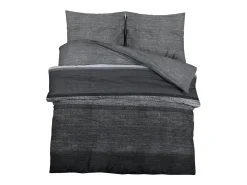 Juego de funda nórdica algodón gris oscuro 260x220 cm ES516684