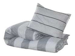 Juego de funda nórdica algodón gris 200x220 cm ES119932