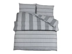 Juego de funda nórdica algodón gris 200x220 cm ES119932