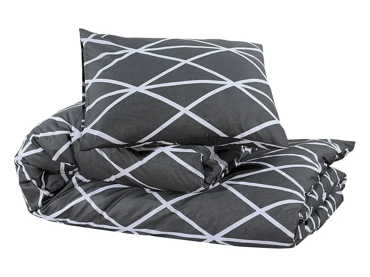 Juego de funda nórdica algodón gris 140x200 cm ES796712