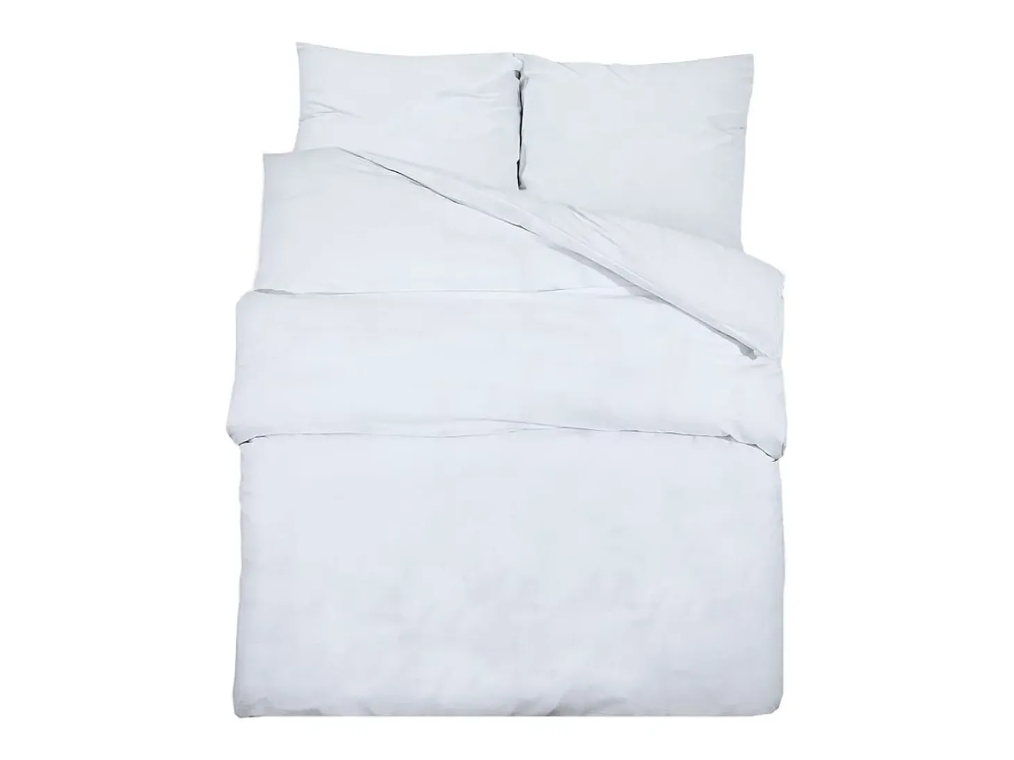 Juego de funda nórdica algodón blanco 260x240 cm ES816738
