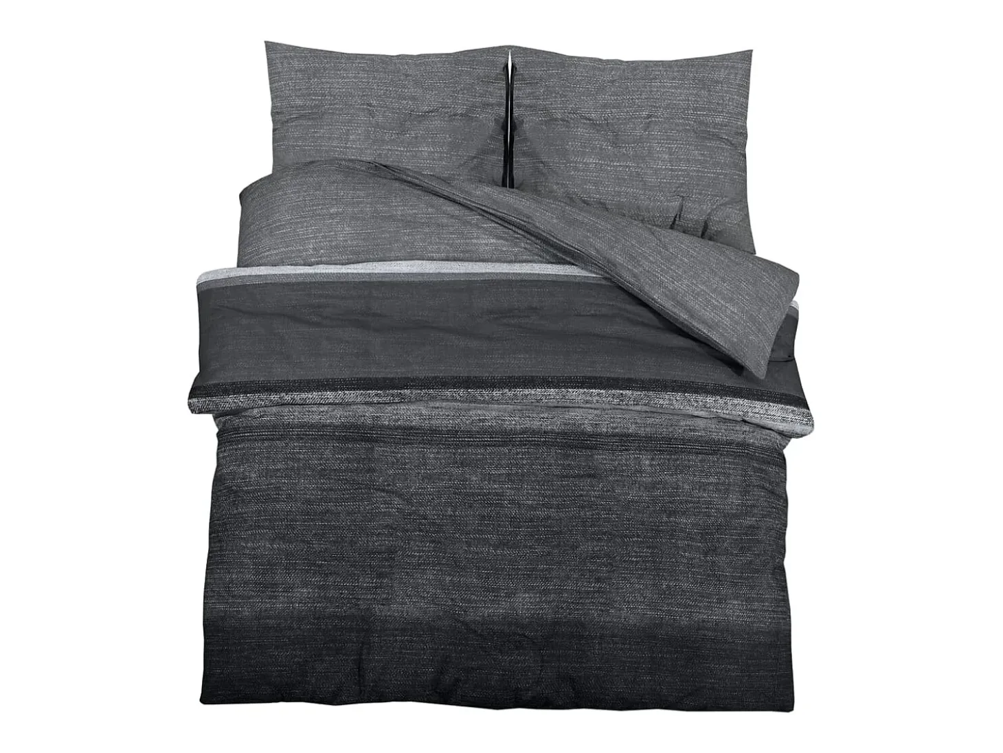 Juego de funda nórdica algodón gris oscuro 140x200 cm ES447552
