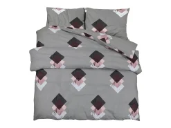 Juego de funda nórdica algodón gris 200x220 cm ES921329