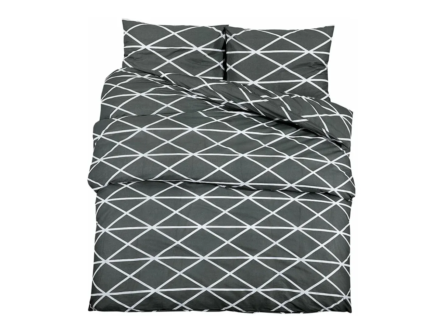 Juego de funda nórdica algodón gris 135x200 cm ES240107