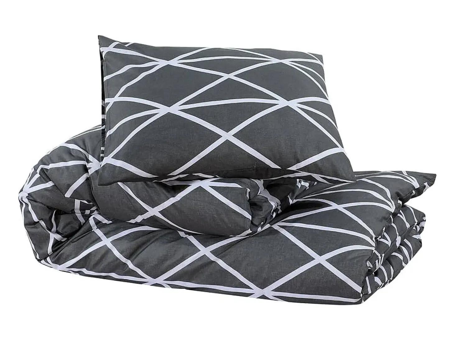 Juego de funda nórdica algodón gris 135x200 cm ES240107