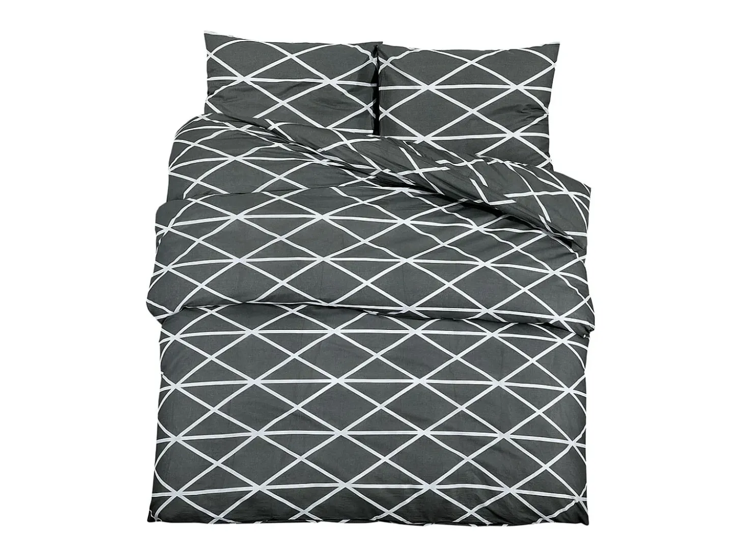 Juego de funda nórdica algodón gris 240x220 cm ES753755