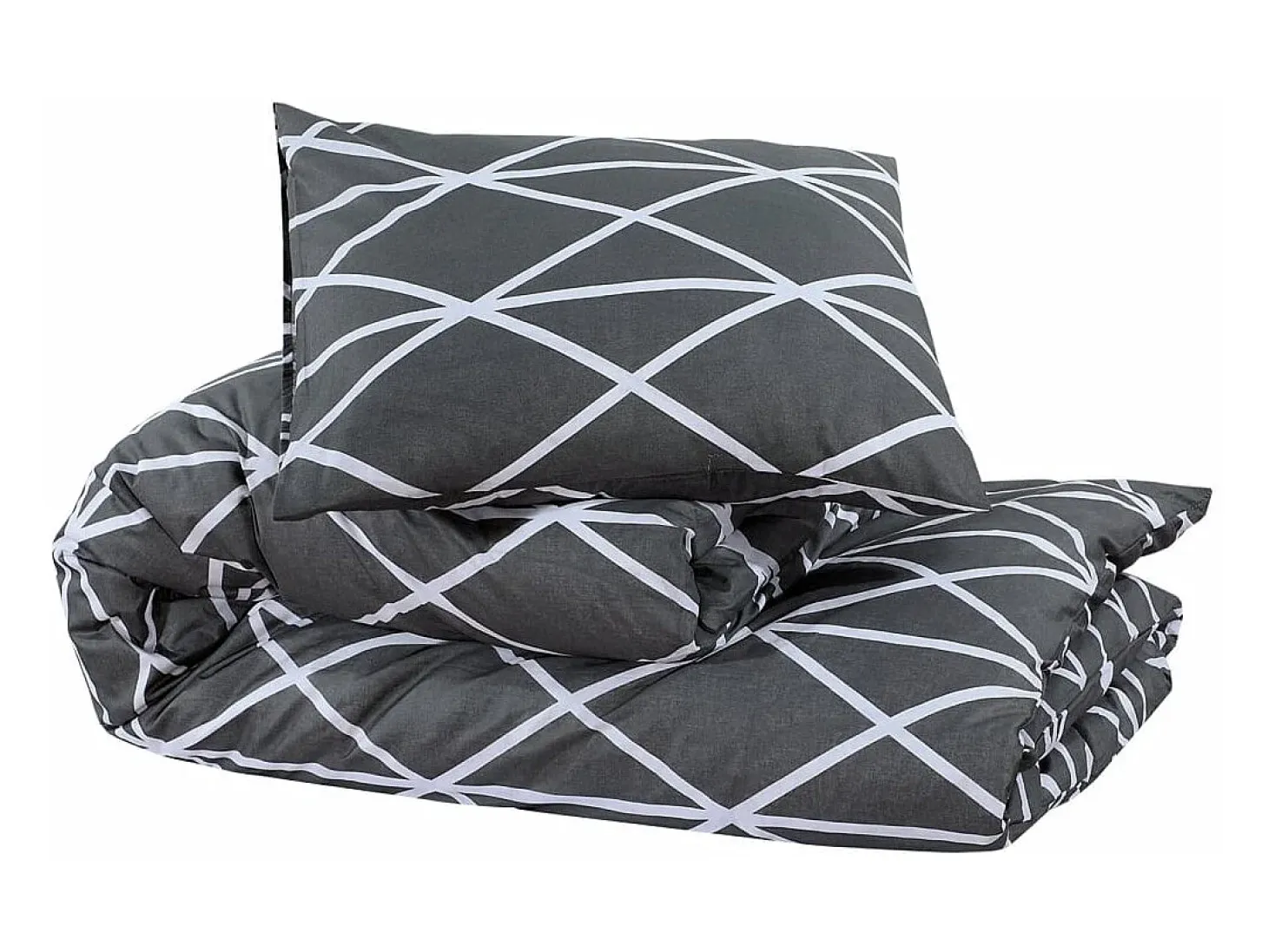 Juego de funda nórdica algodón gris 240x220 cm ES753755