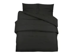 Juego de funda nórdica algodón negro 200x200 cm ES653261