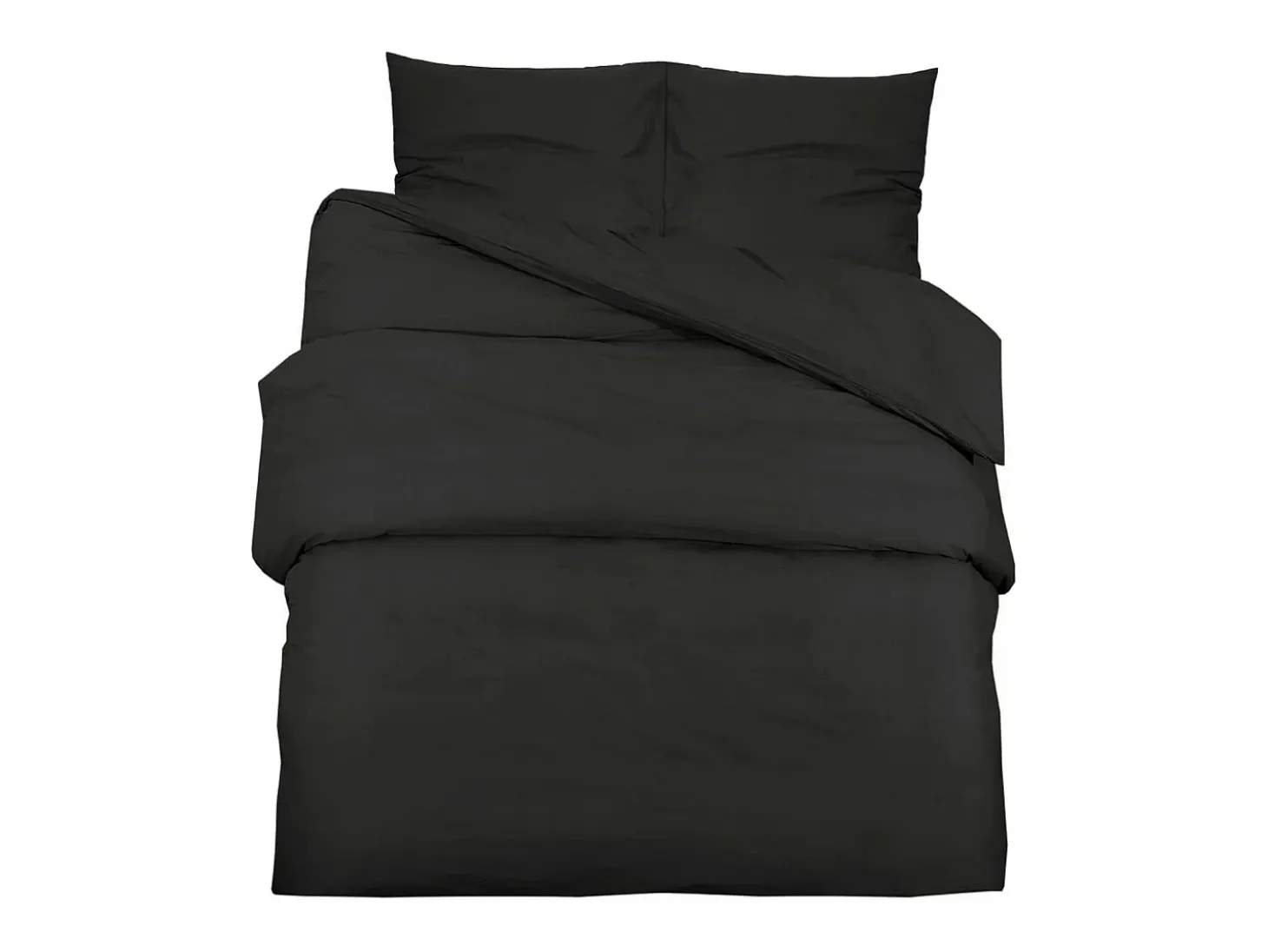 Juego de funda nórdica algodón negro 200x200 cm ES653261
