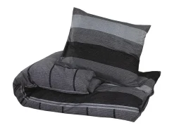 Juego de funda nórdica algodón gris oscuro 200x200 cm ES854870