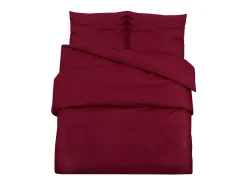 Juego de funda nórdica algodón color burdeos 220x240 cm ES320854