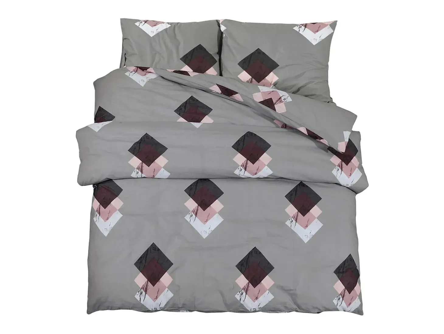 Juego de funda nórdica algodón gris 200x200 cm ES305940
