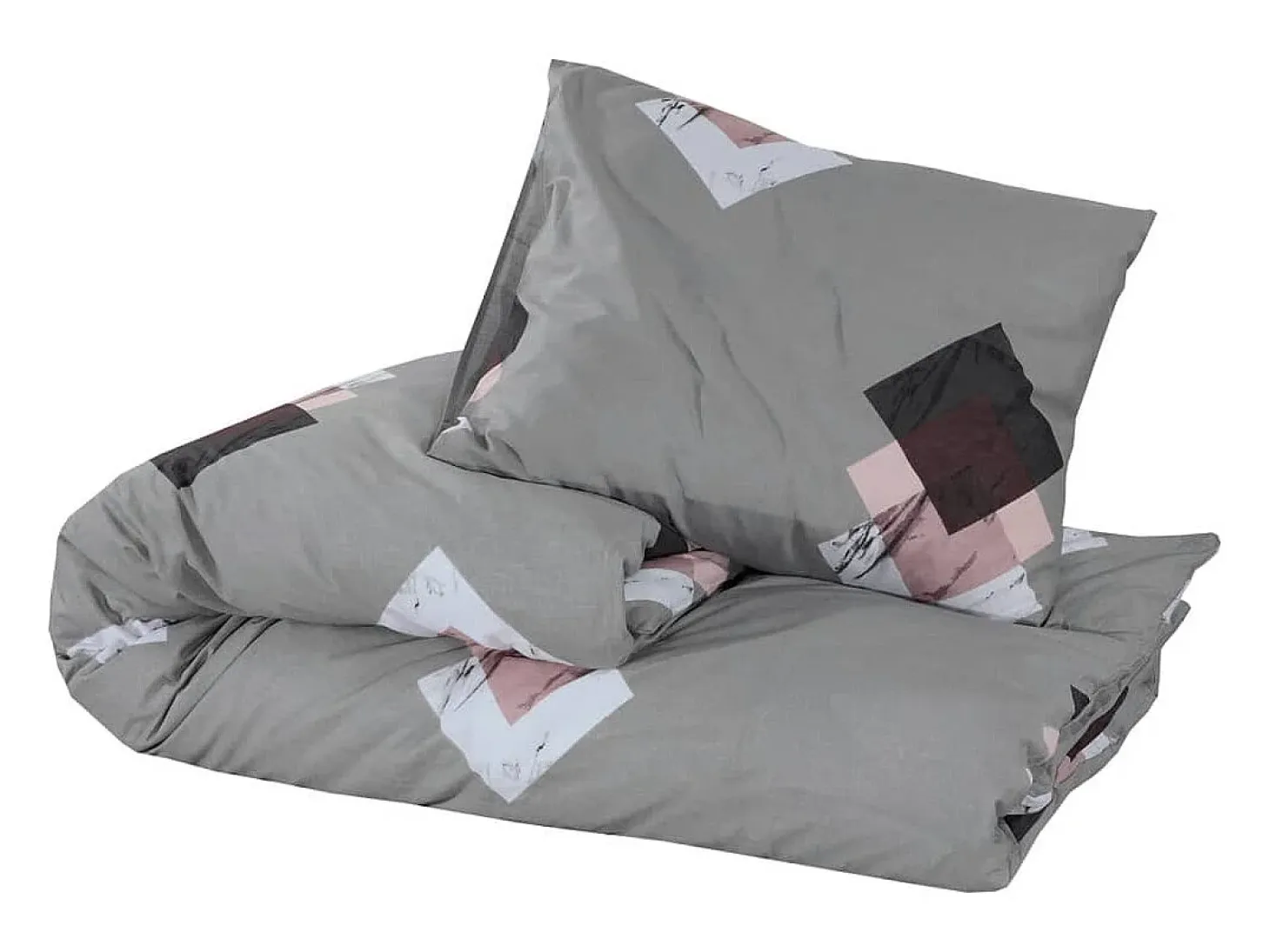 Juego de funda nórdica algodón gris 200x200 cm ES305940