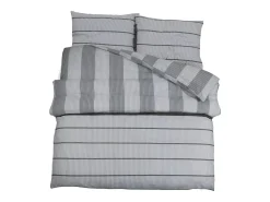 Juego de funda nórdica algodón gris 200x200 cm ES937891