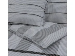 Juego de funda nórdica algodón gris 220x240 cm ES942992