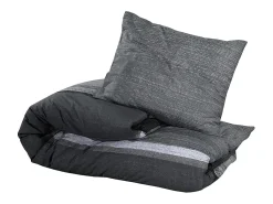 Juego de funda nórdica algodón gris oscuro 220x240 cm ES229172