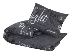 Juego de funda nórdica algodón negro 200x200 cm ES733706