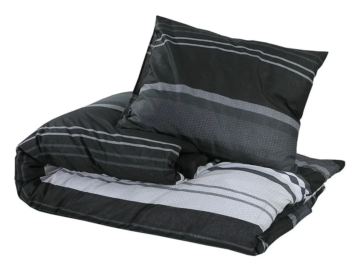 Juego de funda nórdica algodón negro y blanco 200x200 cm ES846885