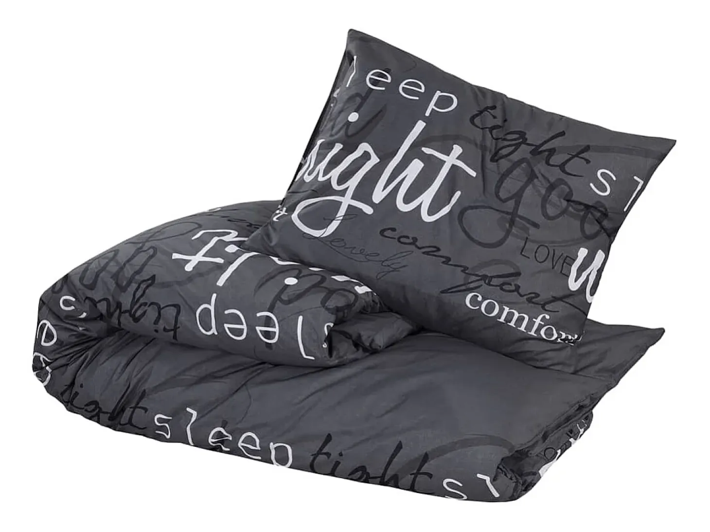 Juego de funda nórdica algodón negro 260x240 cm ES699948