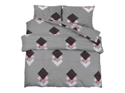Juego de funda nórdica algodón gris 240x220 cm ES890076