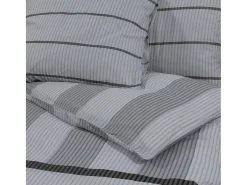 Juego de funda nórdica algodón gris 260x240 cm ES808544