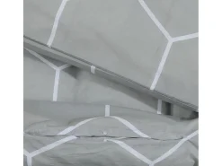 Juego de funda nórdica algodón gris 225x220 cm ES492119