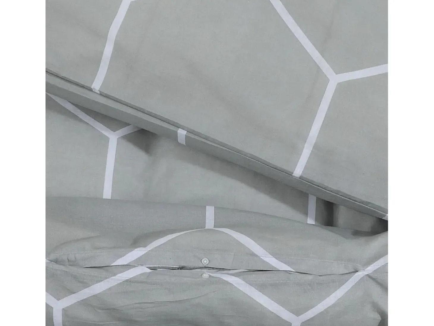Juego de funda nórdica algodón gris 225x220 cm ES492119